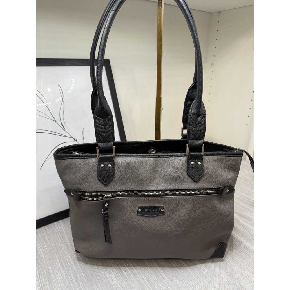 Womans Rossetti Black and Grey Handbag Purse